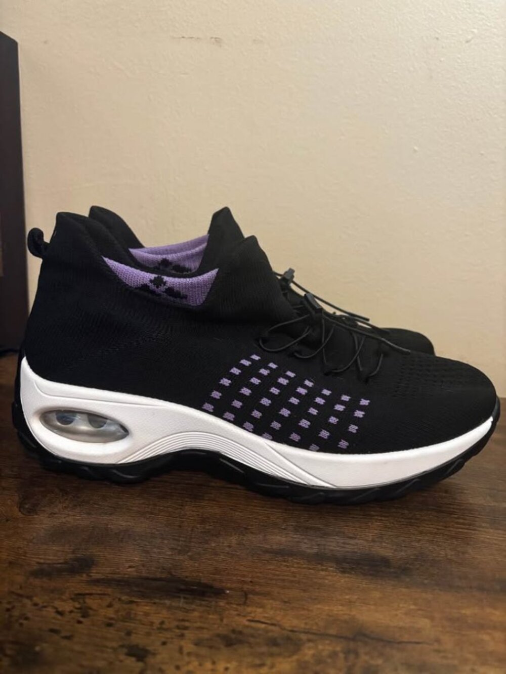 Mishansha Black Purple Athletic Sneakers size 10